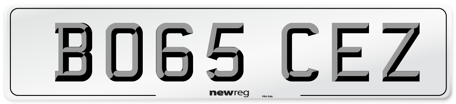 BO65 CEZ Number Plate from New Reg